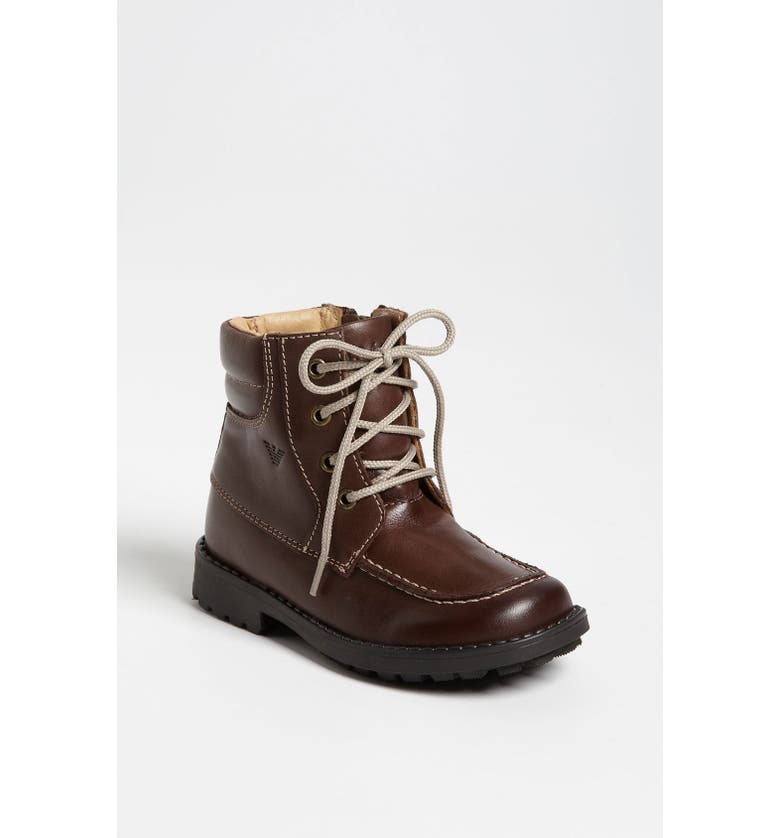 Armani Junior Leather Boot (Walker & Toddler) | Nordstrom