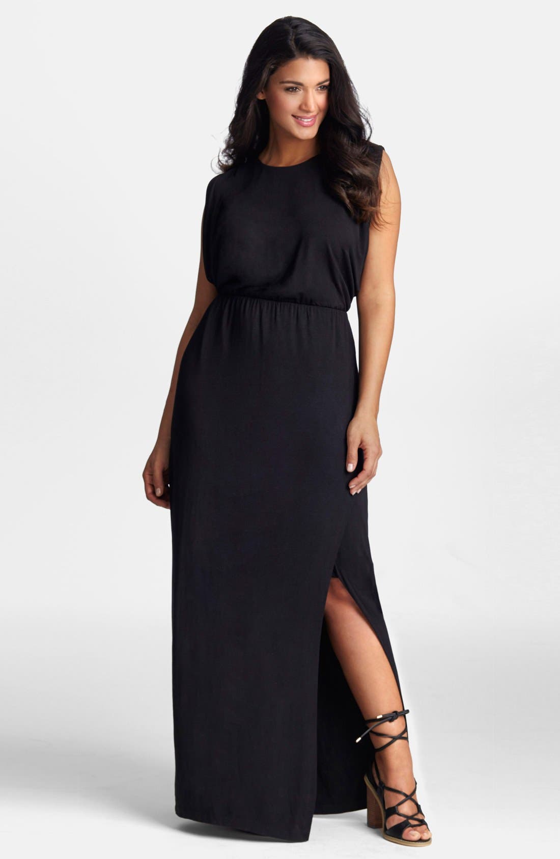 Mynt 1792 Sleeveless Jersey Blouson Maxi Dress (Plus Size) Nordstrom