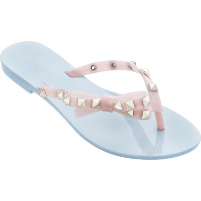 Melissa Harmonic Studs Flip Flop, Blue/green