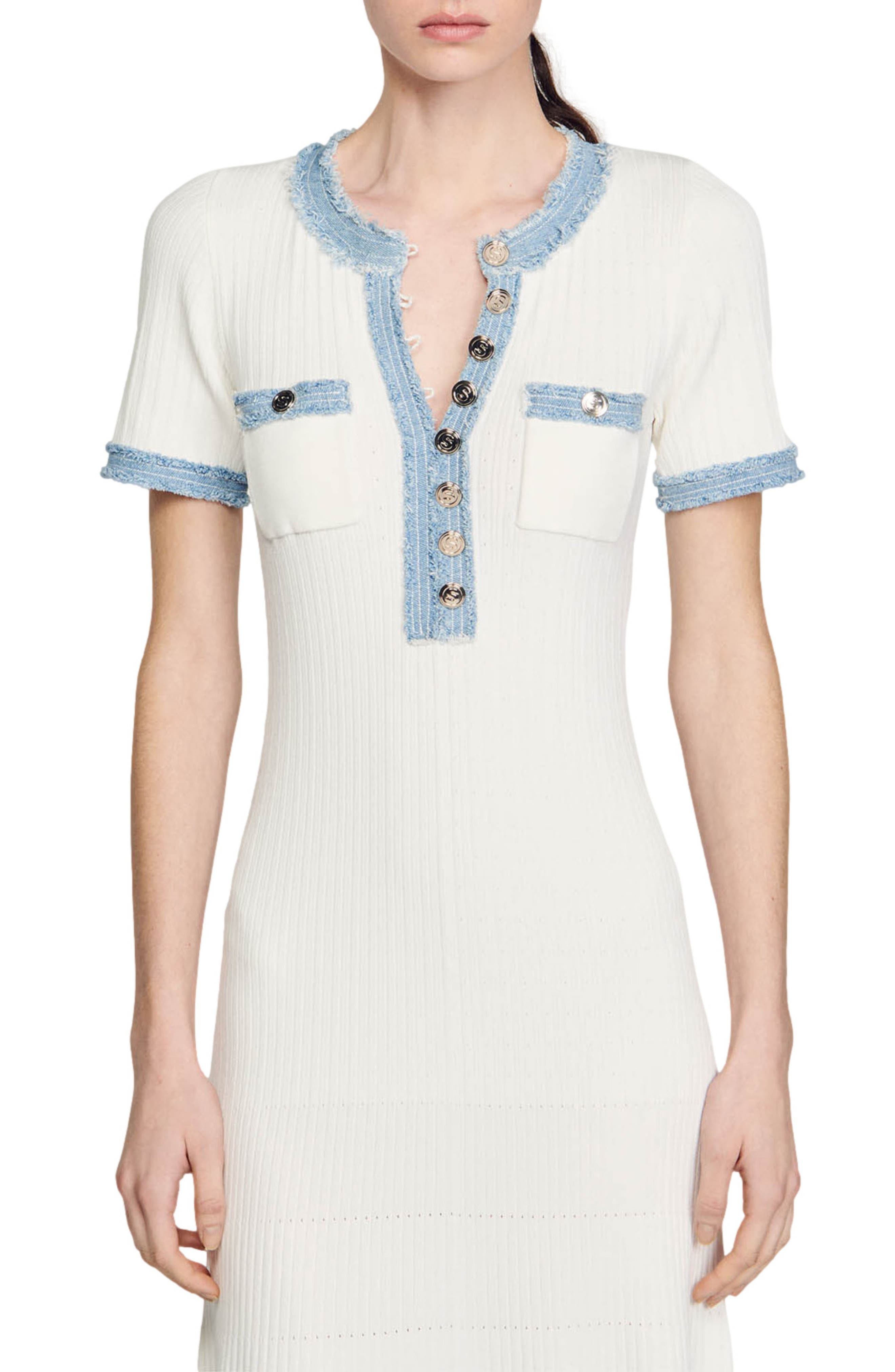bardot knit mini dress Ruched Bardot Mini Dress | Rib Knit Dress | Brown main image 1
