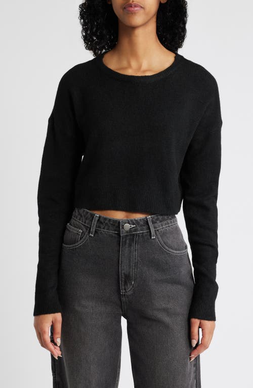 PacSun Iris Crewneck Crop Sweater in Anthracite 