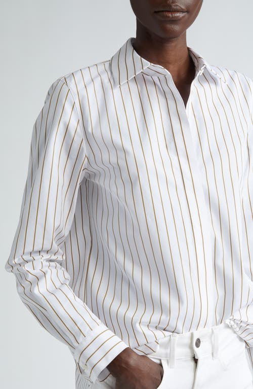 Lafayette 148 Hayward Shirt In Green Yucca Multi