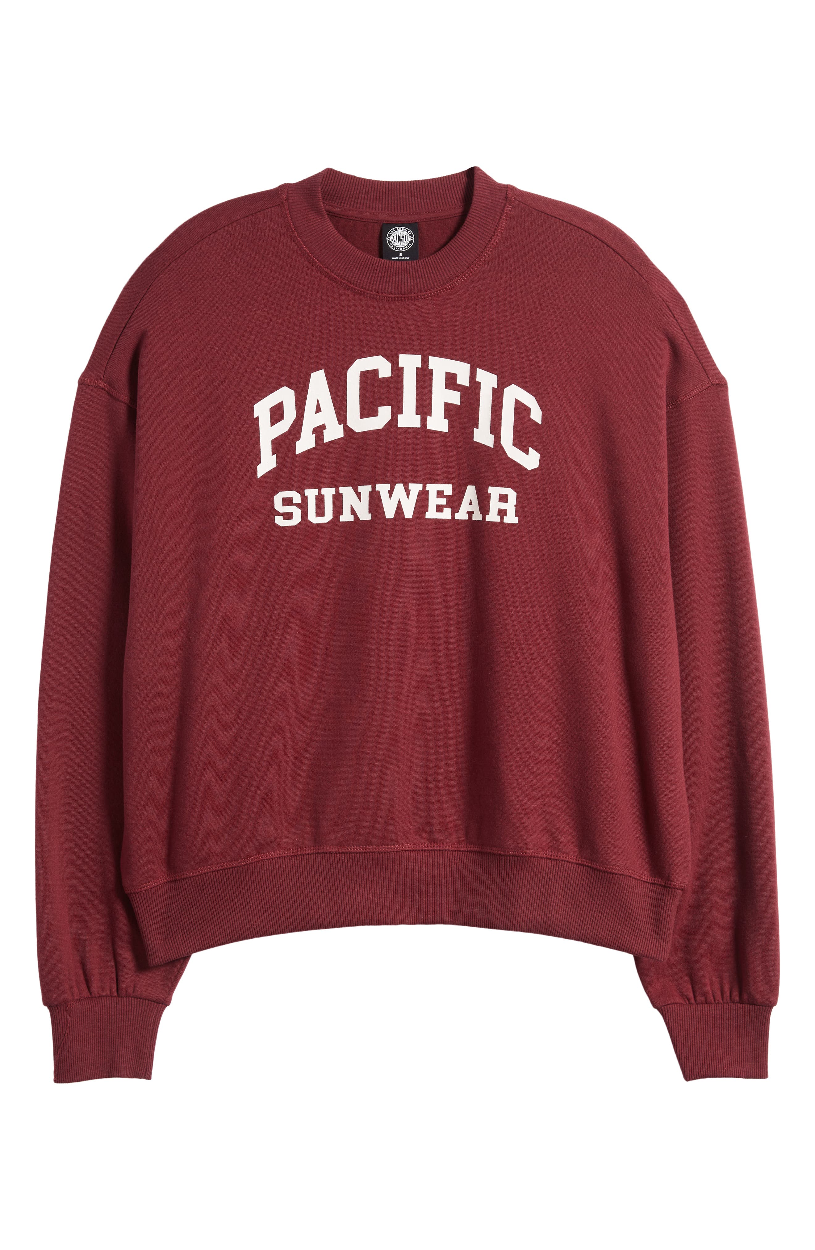PacSun Logo Graphic Crewneck Sweatshirt in Windsor Wine Smart Closet