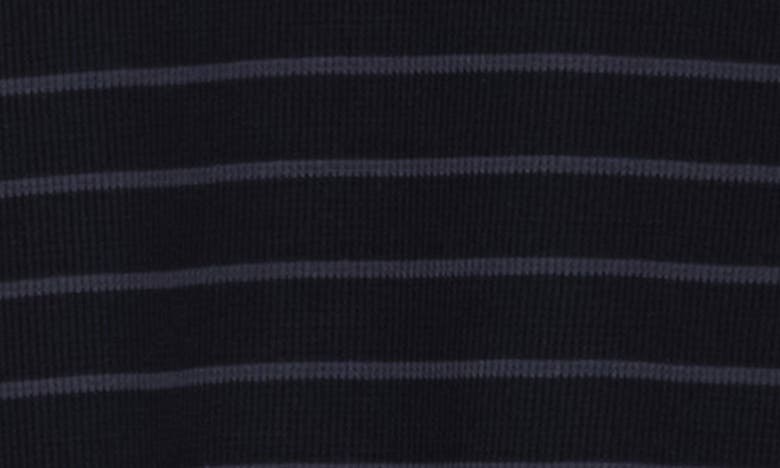 Shop Slate & Stone Stripe Waffle Knit T-shirt In Navy Tonal Stripe