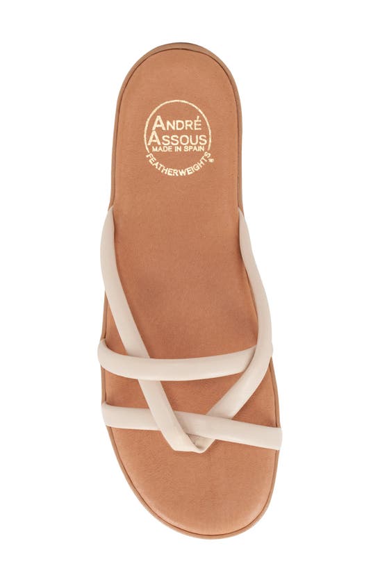 Shop Andre Assous Pheonix Featherweights™ Slide Sandal In Beige