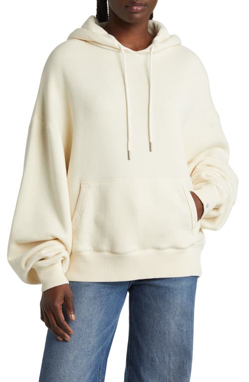 Oversize French Terry Hoodie in Ecru