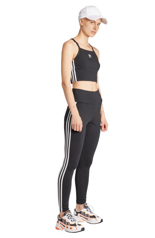 Shop Adidas Originals Adidas Adicolor 3-stripes Crop Tank Top In Black