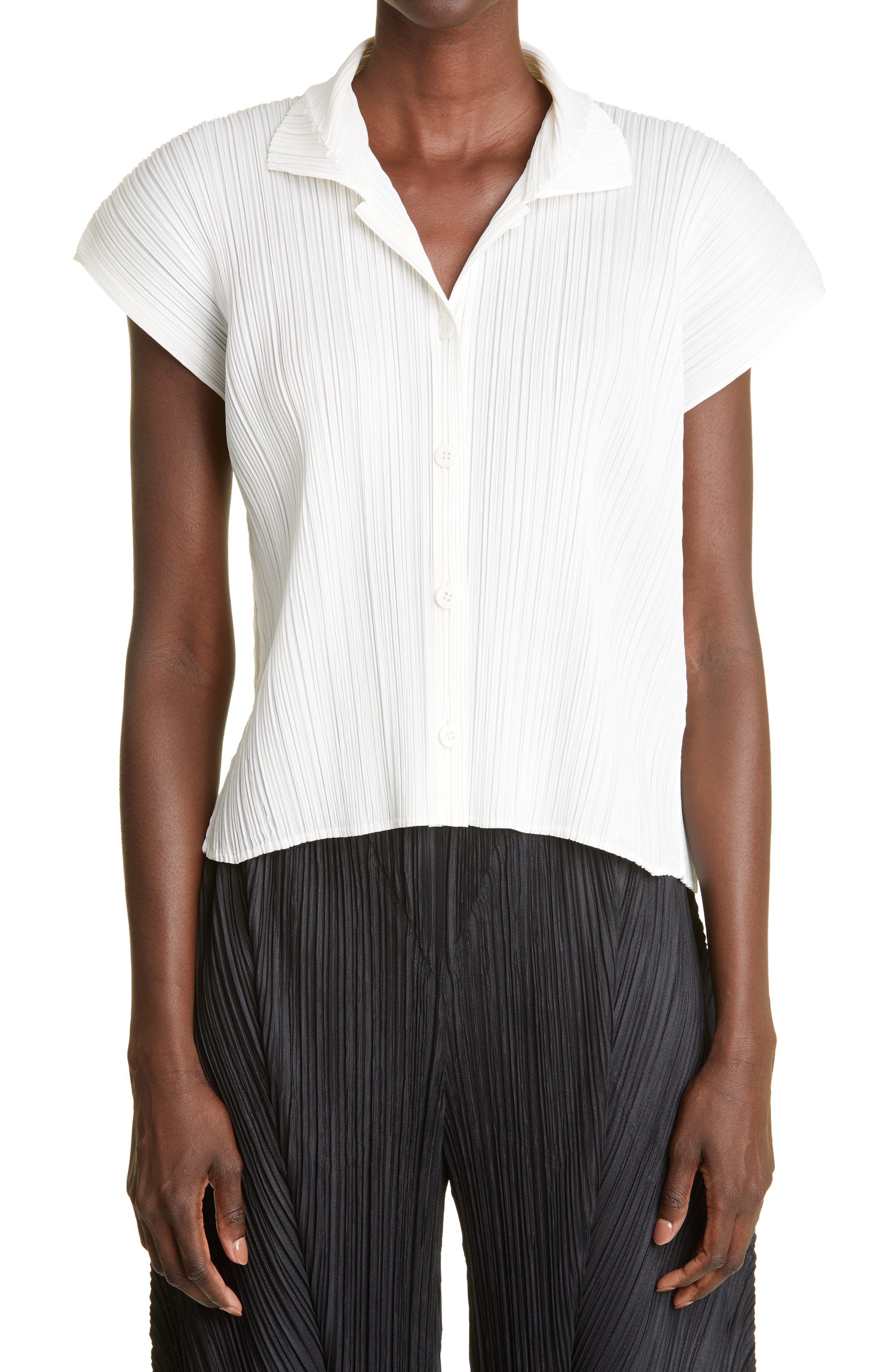 PLEATS PLEASE ISSEY MIYAKE 半袖　ホワイト BASICS – ISSEY MIYAKE ONLINE STORE