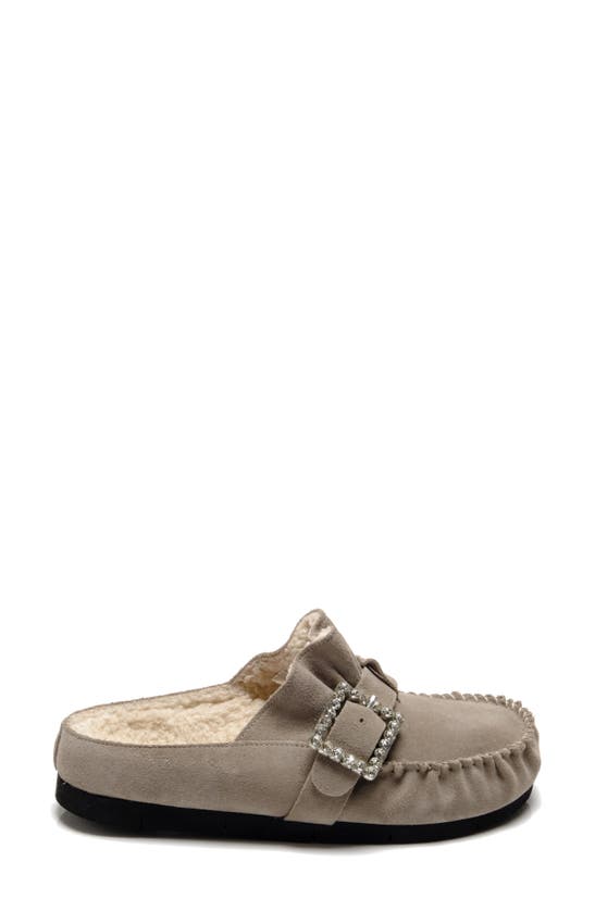Free People Genuine Shearling Mule In Moon Rock