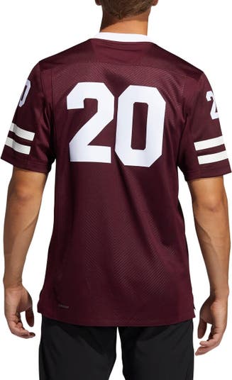 Men's adidas #20 Maroon Mississippi State Bulldogs Premier Strategy  Football Jersey