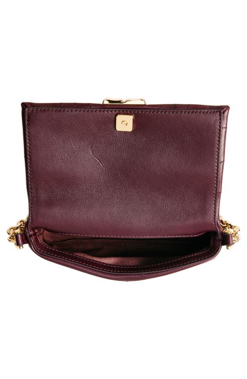 Givenchy 4g Liquid Logo Quilted Calfskin Wallet On A Chain In Oxblood Red