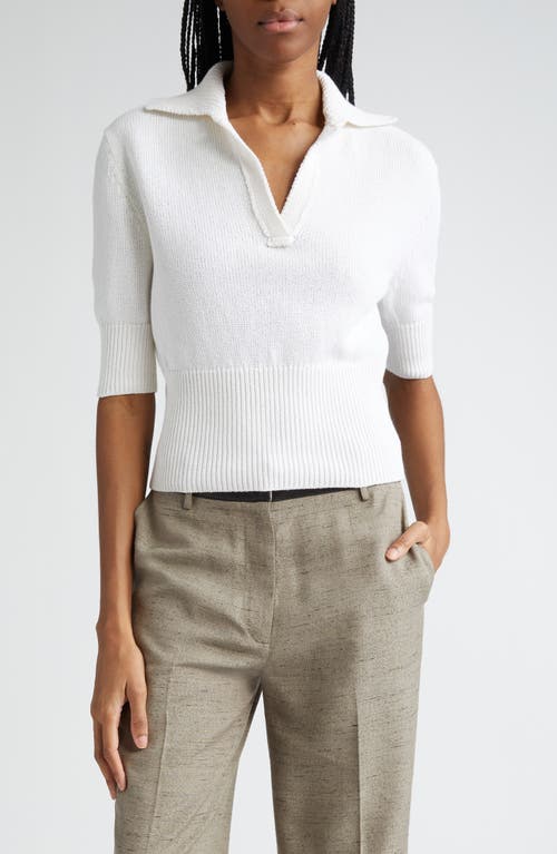 Reeve Polo Sweater in White
