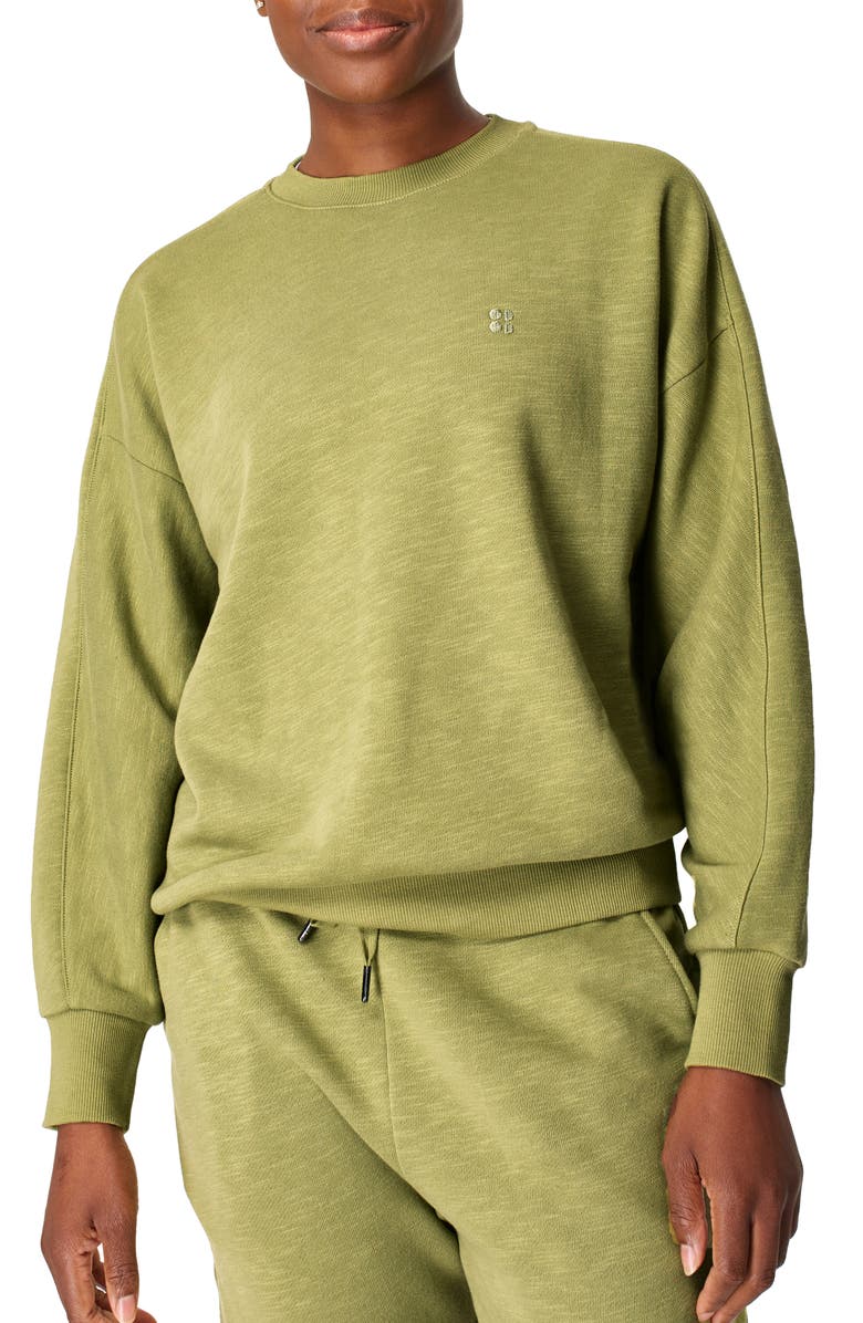 SWEATY BETTY Essentials Sweatshirt, Main, color, FERN GREEN