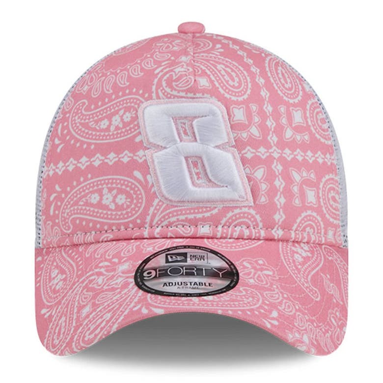 Shop New Era Pink Kyle Busch 9forty A-frame Trucker Paisley Adjustable Hat