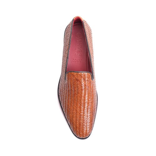 Carlos Santana Gibson Weave Loafer In Tan