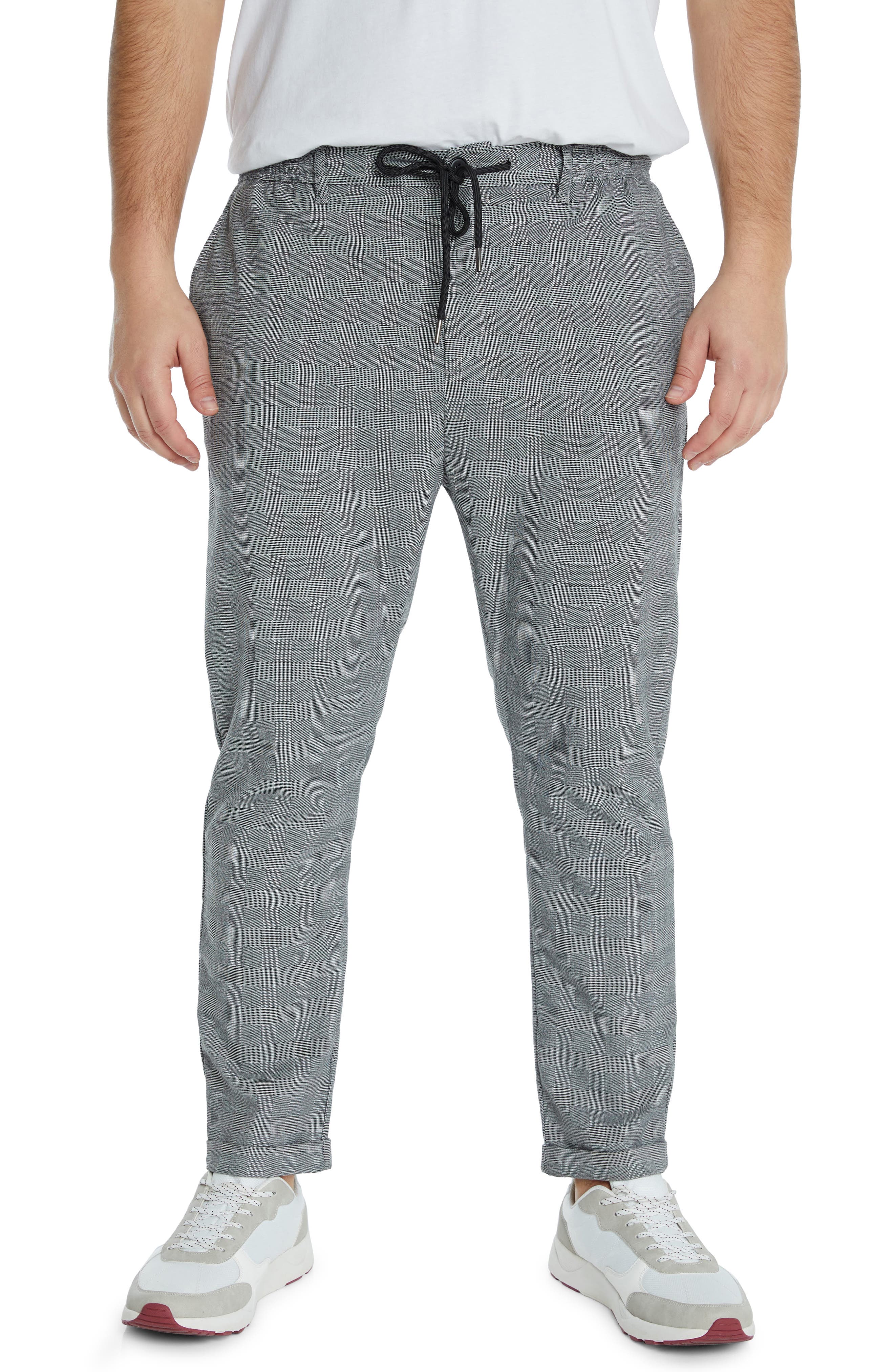 Johnny Bigg Carter Check Stretch Pants in Grey at Nordstrom