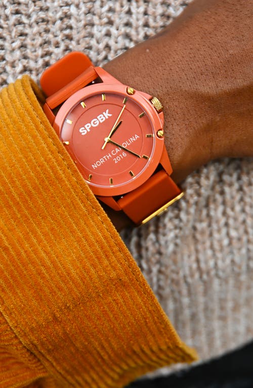 Spgbk Watches Pumpkin Silicone Strap Watch, 44mm In Deep Orange