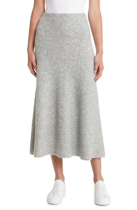 Nordstrom Sweater Poplin Midi Skirt