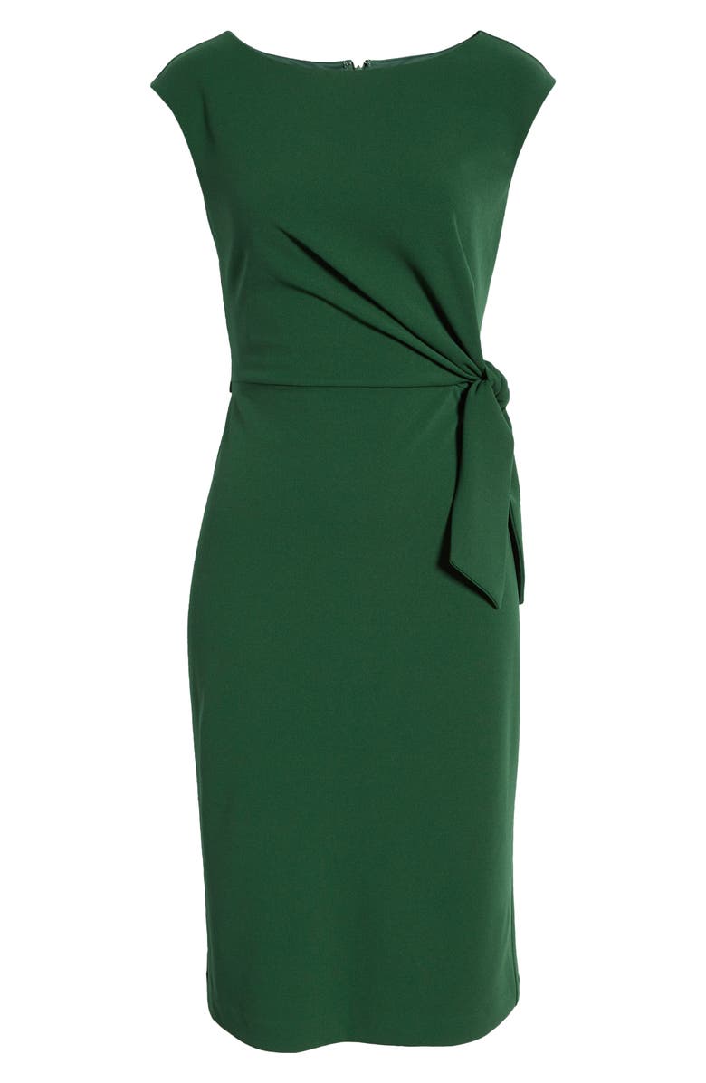 Tahari ASL Cap Sleeve Side Tie Sheath Dress, Alternate, color,