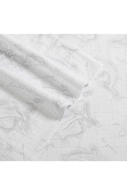 EDDIE BAUER EDDIE BAUER FISH ATOL 200 THREAD COUNT 100% COTTON PERCALE SHEET SET