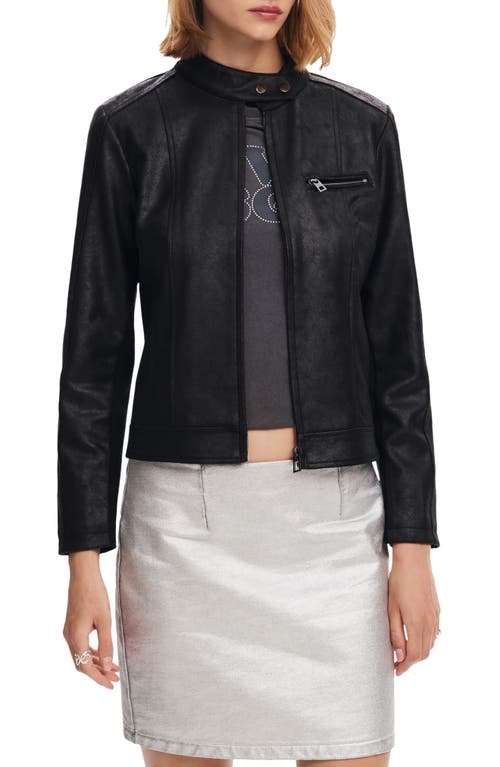 DESIGUAL DESIGUAL MUNICH FAUX LEATHER MOTO JACKET