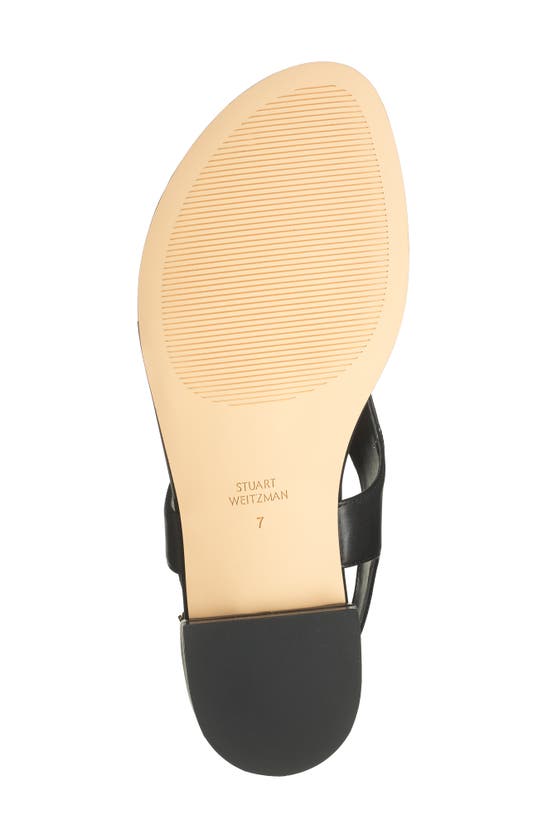 Stuart Weitzman Santorini Flat Sandal In Black