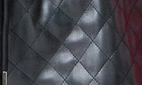 Grey Lab Quilted Faux Leather Shorts In Black