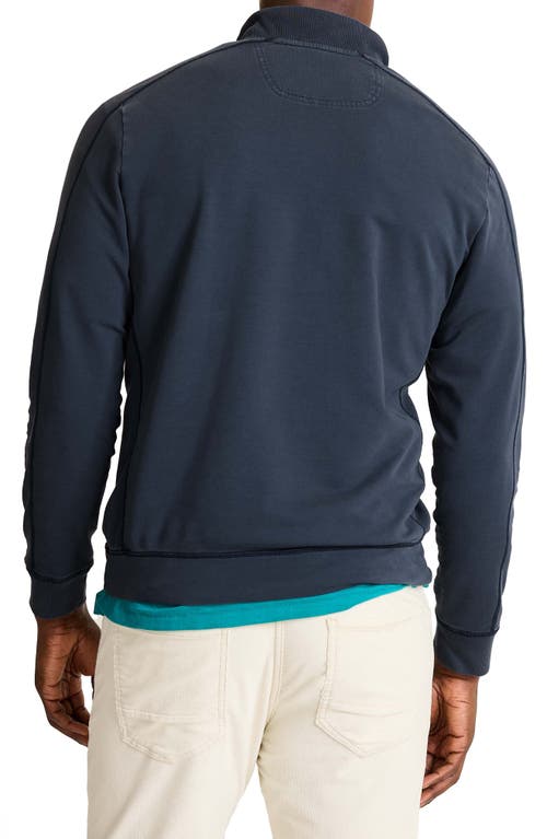 Tommy Bahama French Terry Half Zip Pullover In Ocean Deep