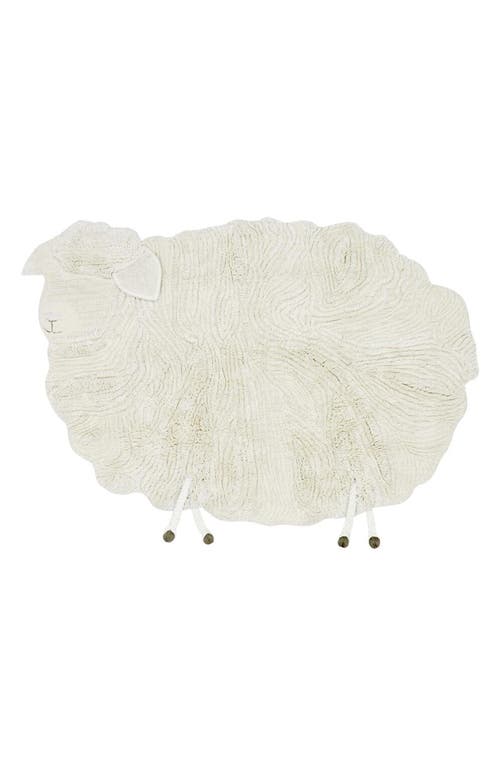 Lorena Canals Washable Sheep Wool Sheep Rug in Sheep White at Nordstrom