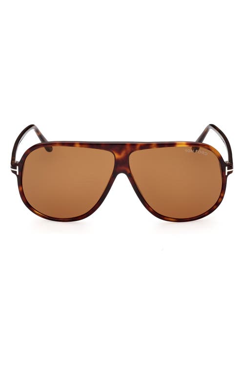 Tom Ford Spencer 62mm Gradient Oversize Pilot Sunglasses In Brown