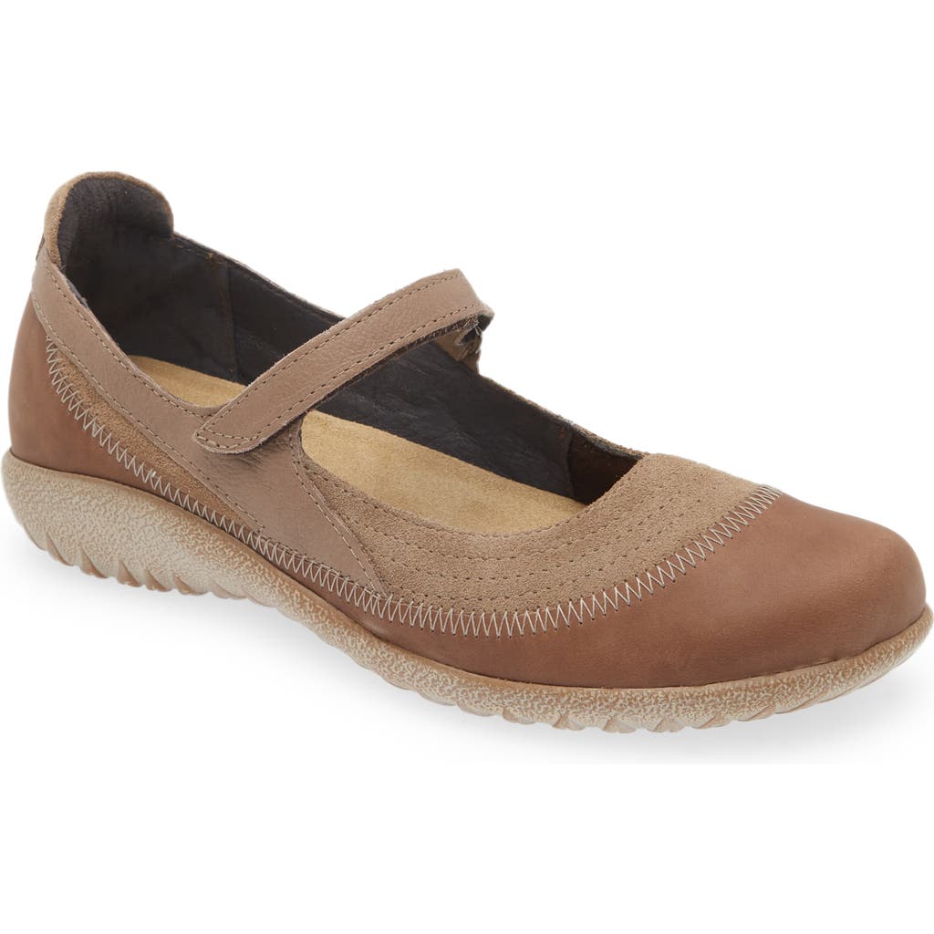 Naot Kire Mary Jane Flat In Brown