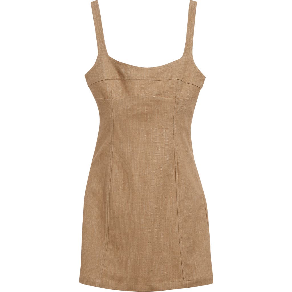 Paloma Wool Calisay Twill Sheath Minidress In Beige