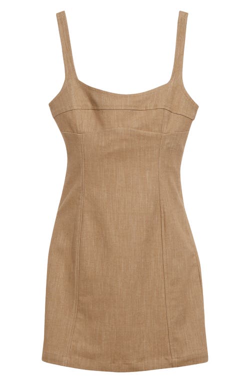 Shop Paloma Wool Calisay Twill Sheath Minidress In Beige