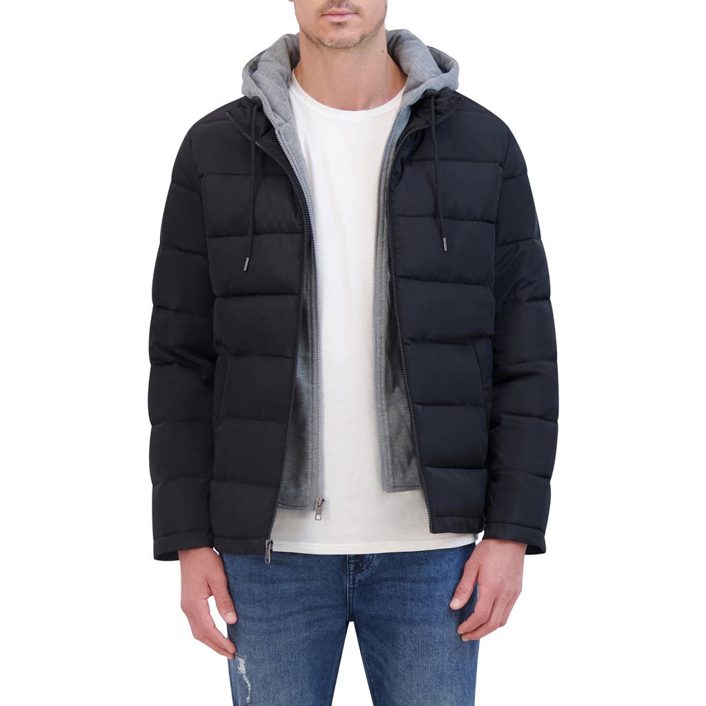 Kenneth Cole New York Water Resistant Puffer Jacket In Black