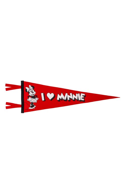 Oxford Pennant x Disney I Heart Minnie Felt Pennant Flag in Red at Nordstrom