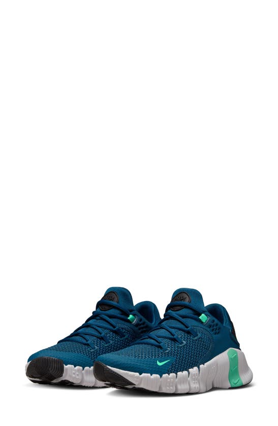 Nike Free Metcon 4 Training Shoe In Valerian Blue/ Green/ Black