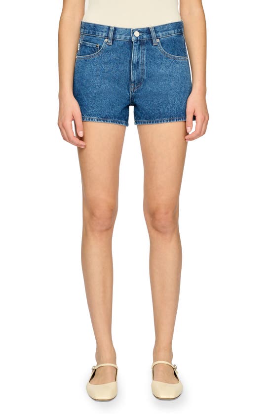 Shop Dl1961 Zoie Mid Rise Relaxed Denim Shorts In North Beach Vintage