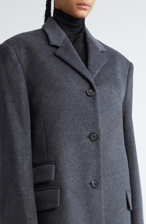 Shop Totême Toteme Straight Wool & Cashmere Jacket In Grey Melange