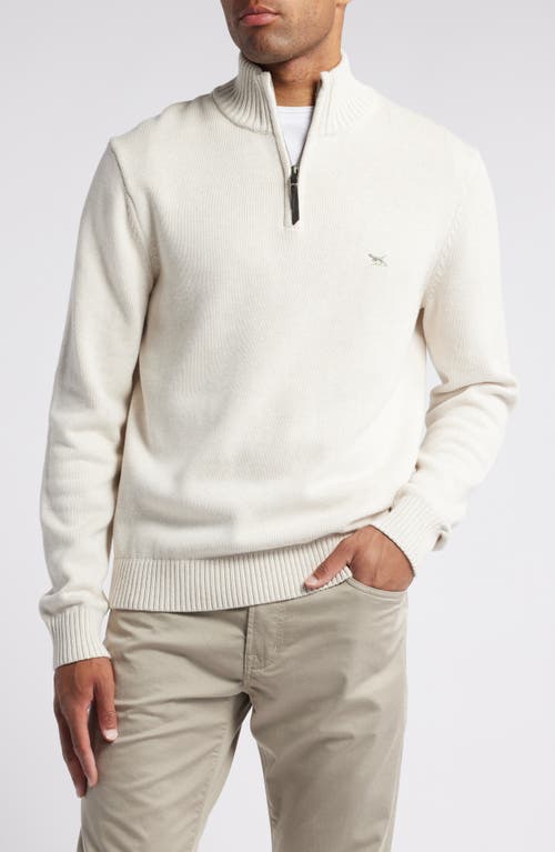 Shop Rodd & Gunn Merrick Bay Quarter Zip Sweater In Oat