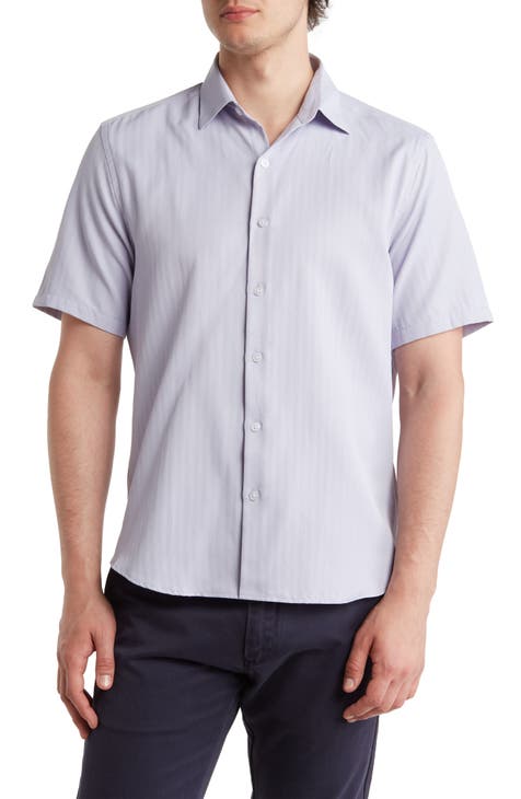Baylor Cotton Short Sleeve Button-Up Shirt
