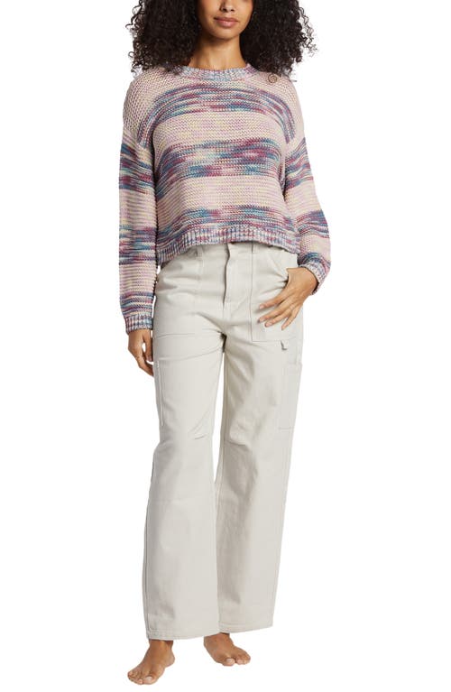 Shop Billabong Fade Out Space Dye Stripe Sweater In Blue Shadow