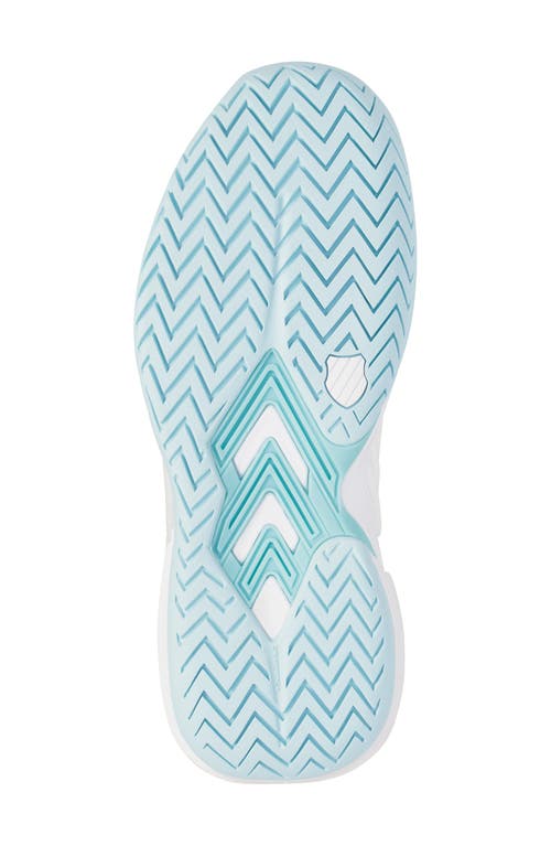 K-swiss Ultrashot 3 Tennis Shoe In White/blue Glow