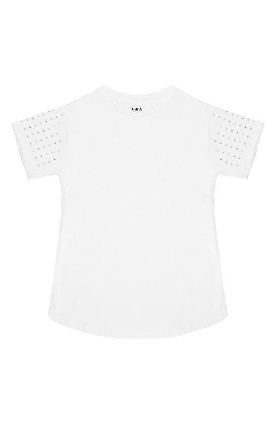 Shop Mia New York Kids' Rhinestone Accent T-shirt In White