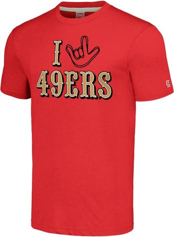 Homage Unisex Homage Scarlet San Francisco 49ers The NFL ASL Collection by  Love Sign Tri-Blend T-Shirt