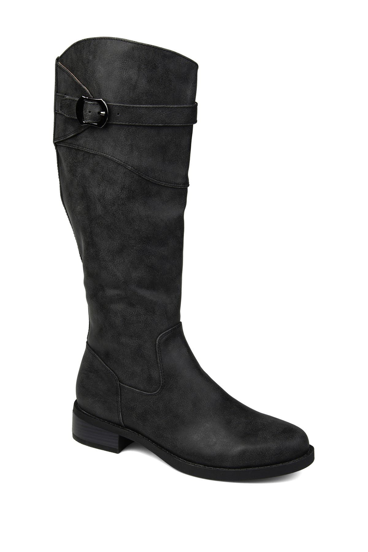 black extra wide calf boots