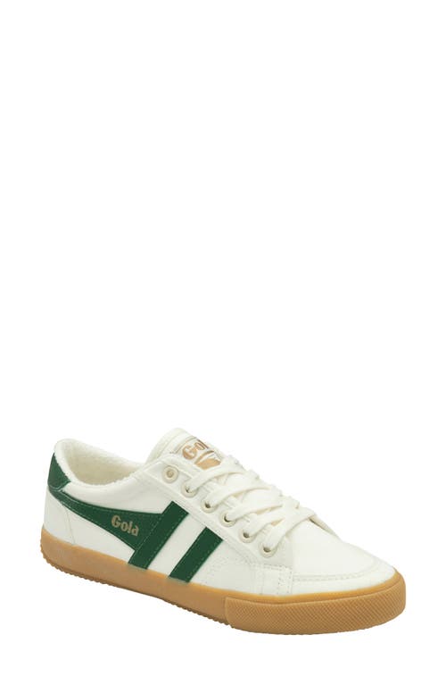 Gola Stratus Plimsolls Sneaker In Off White/green/gum
