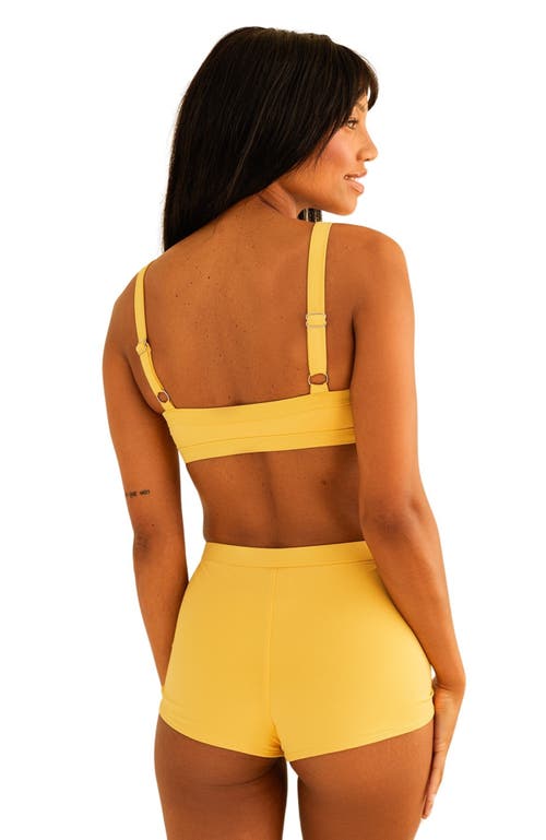 Shop Dippin Daisys Kelly Bandeau Bikini Top In Mellow Yellow