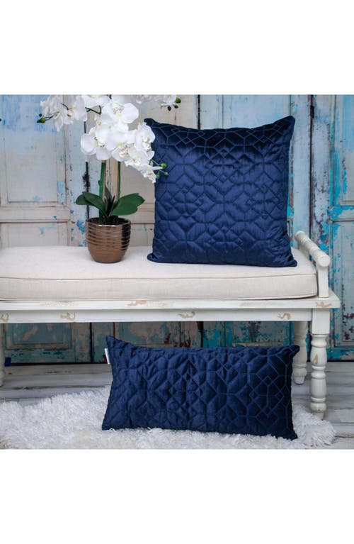 Parkland Collection Sora Square Throw Pillow In Navy