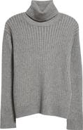 Eleventy Virgin Wool & Cashmere Rib Turtleneck Sweater