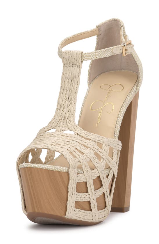 Shop Jessica Simpson Delei Ankle Strap Platform Sandal In Off White